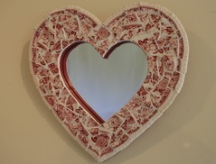 mosaic heart mirror